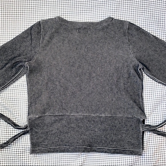 MADEWELL Contrast Stripe Side Tie Knit Sweater - Picture 4 of 12